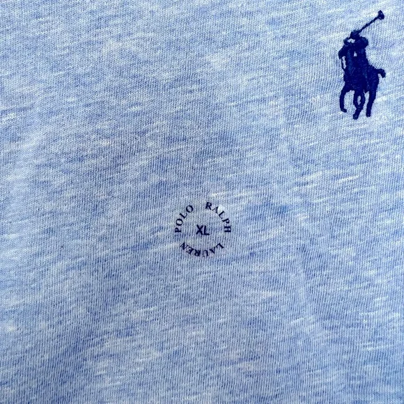 POLO RALPH LAUREN BLUE T-SHIRT, EXTRA LARGE (XL) - Picture 8 of 13